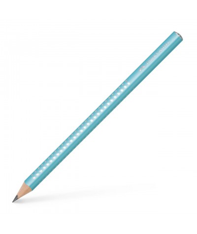 Ołówek Faber-Castell Jumbo gruby trójkątny niebieski z brokatem