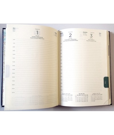 Kalendarz 2020 książkowy A5 GRAFITOWY OPRAWA skóra eko ASTRA