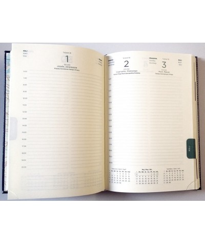 Kalendarz dzienny 2020 A5 książkowy oprawa z eko skóry GRAFIT / BRĄZ