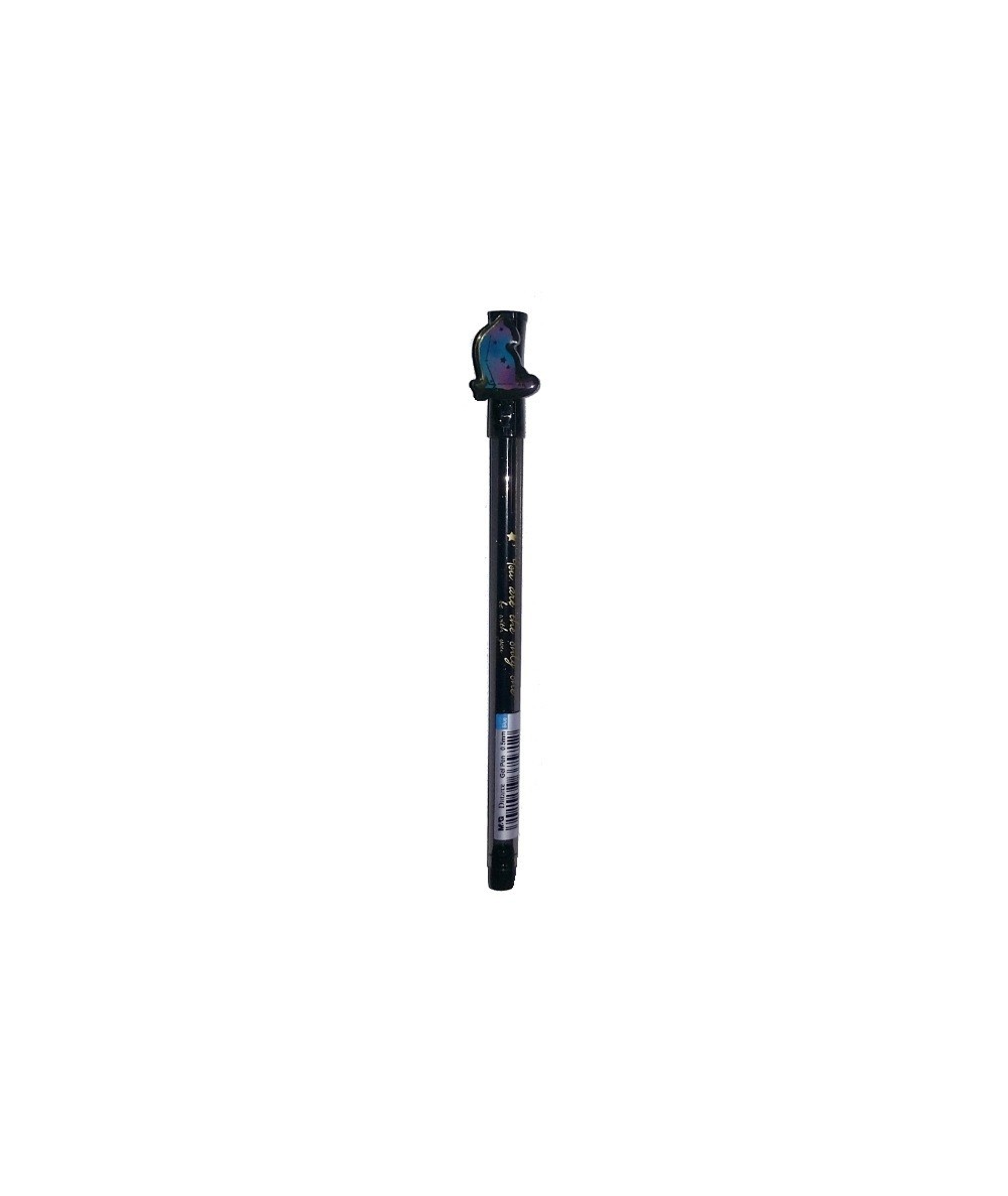 Długopis żelowy z kotem czarny Distance Kot 0,5mm niebieski tusz