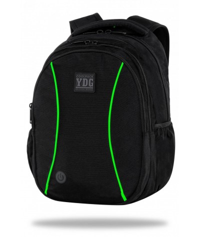 Plecak świecący młodzieżowy LED JOY COOLPACK czarny z zielonym ledem