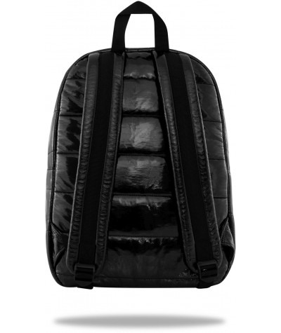 Pikowany plecak CZARNY CoolPack Ruby GLOSS BLACK błyszczący kompaktowy