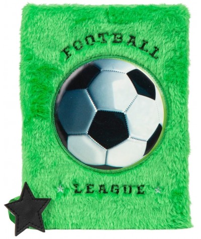 Notes pluszowy pamiętnik z piłką nożną dla chłopca A5 80k. w linie