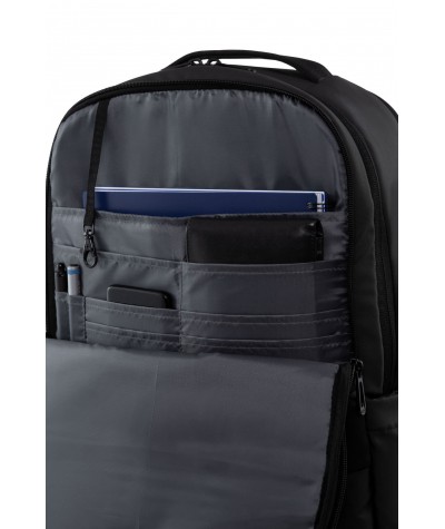 Plecak męski czarny na laptop 15,6" biznesowy CoolPack Border 3 komory