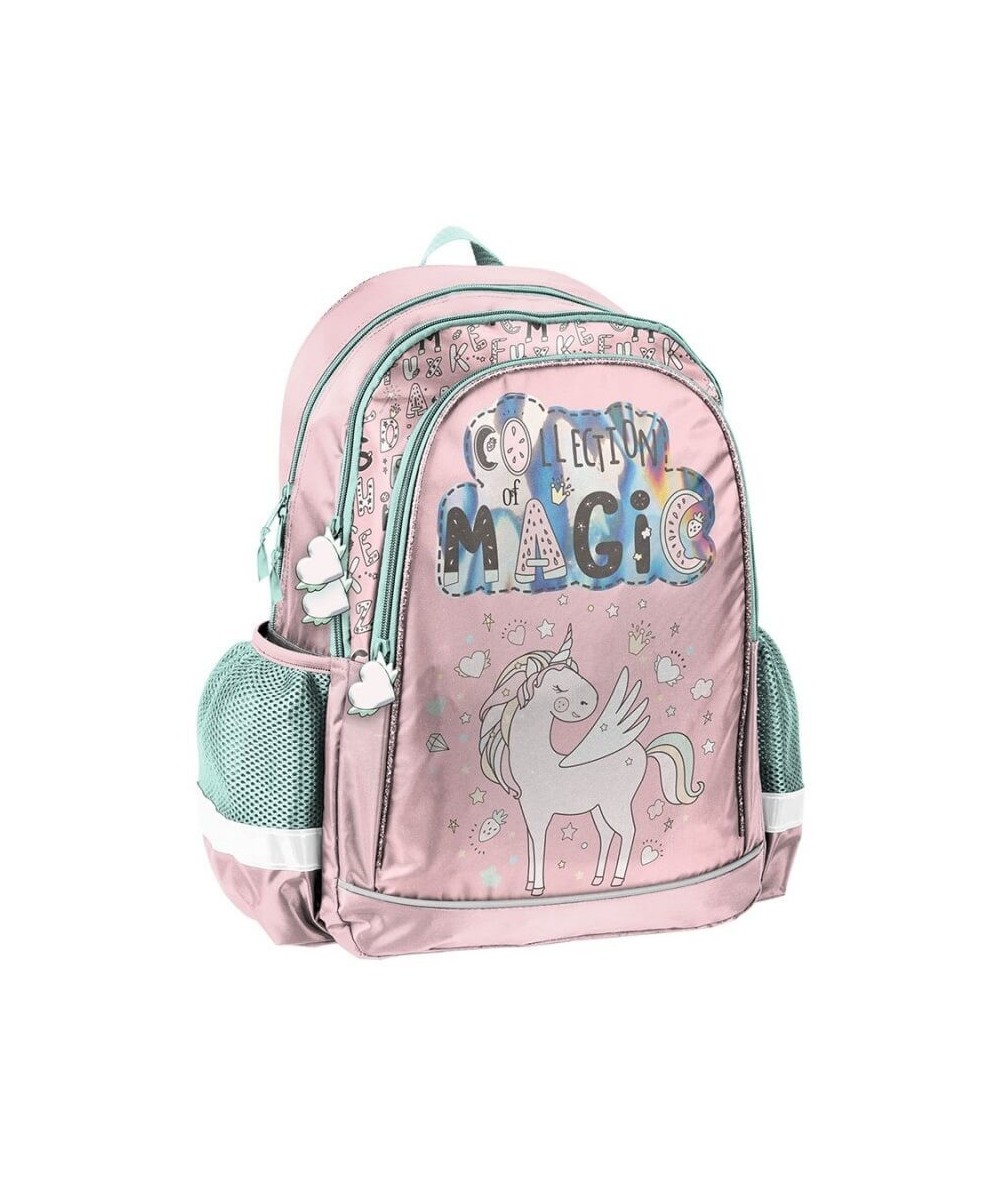 Plecak szkolny do 1 klasy UNICORN z jednorożcem różowy Paso