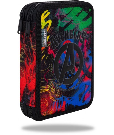 Piórnik Avengers dwukomorowy dla chłopca z logo CoolPack Jumper XL