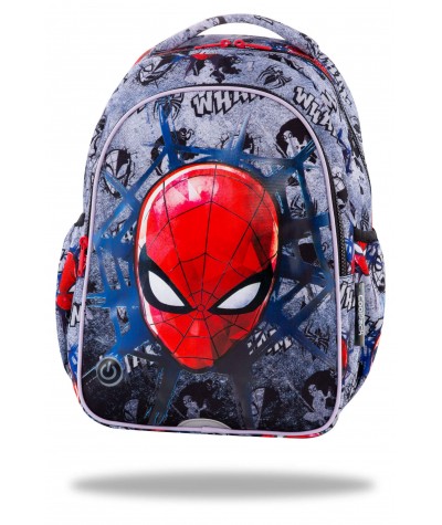 Świecący plecak szkolny LED Spiderman szary dla chłopca CoolPack Joy S