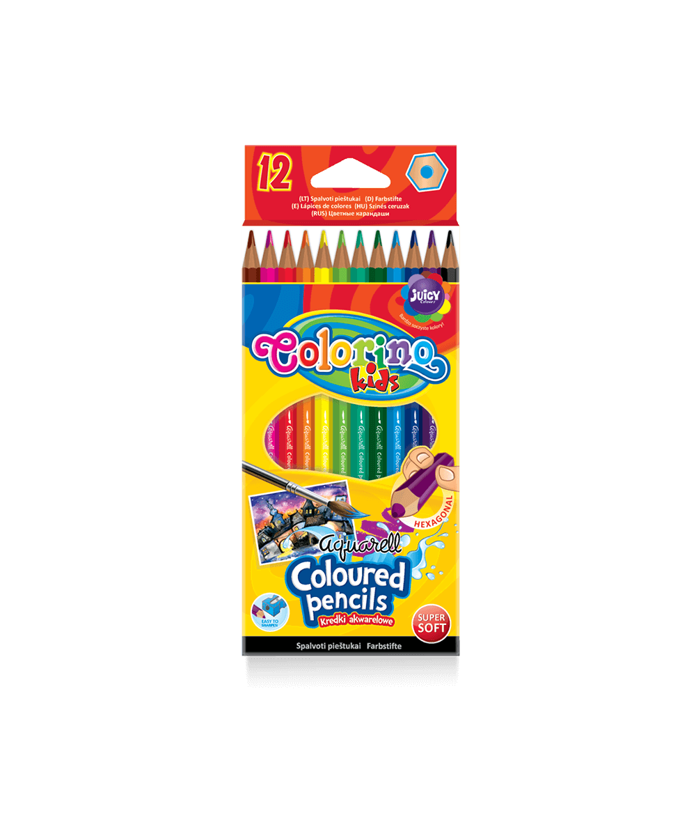 kredki akwarelowe Colorino Kids 12 kolorów dla dzieci