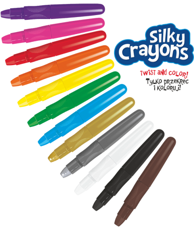 kredki żelowe wykręcane w sztyfcie 12 kolorów Colorino kids