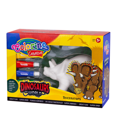 zestaw do malowania dinozaur figurka triceratops colorino creative