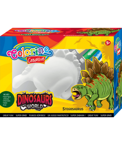 zestaw kreatywny figurka do malowania dinozaur stegozaur colorino