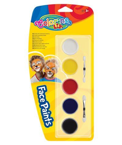 farbki do malowania twarzy 5 kolorów dla dzieci urodziny festyn