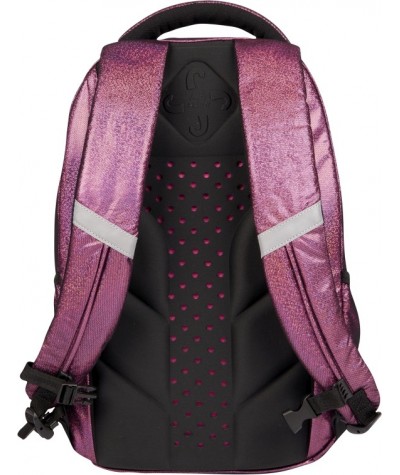 Plecak brokatowy do szkoły ATIK L MyBaq Supershine różowy dziewczęcy