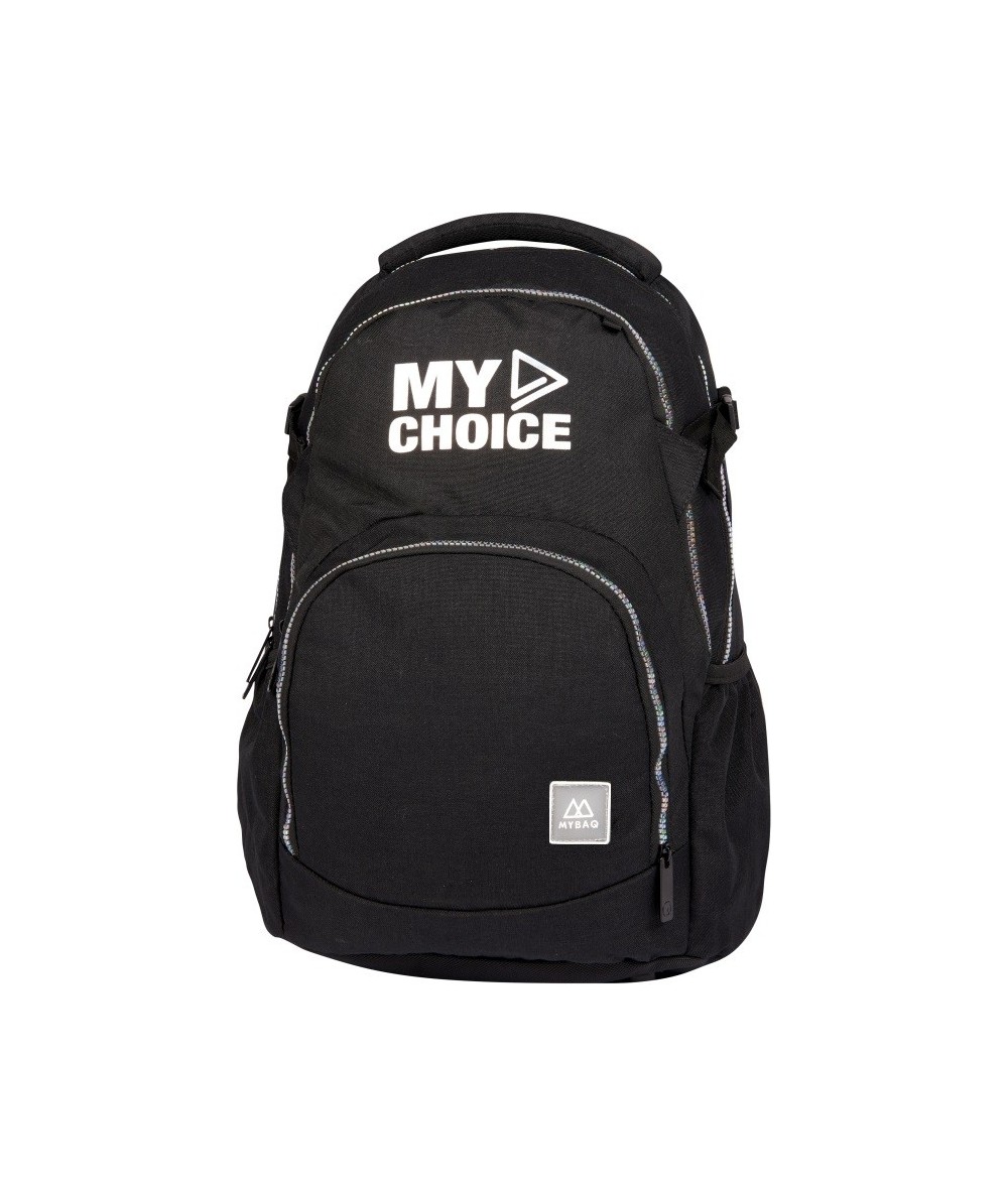 Czarny plecak szkolny dla młodzieży ORION MyBaq dwukomorowy