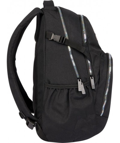 Czarny plecak szkolny dla młodzieży ORION MyBaq dwukomorowy
