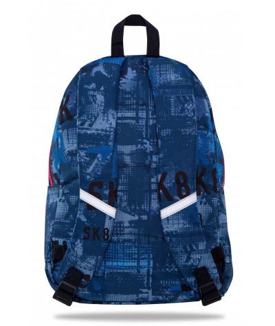 Plecak miejski młodzieżowy COOLPACK BADGES Z NASZYWKAMI niebieski BLUE