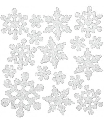 Naklejki PŁATKI ŚNIEGU świąteczne zimowe TITANUM Białe z brokatem