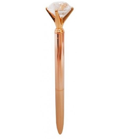 Złoty długopis metalowy z diamentami brylant INCOOD elegancki kobiecy