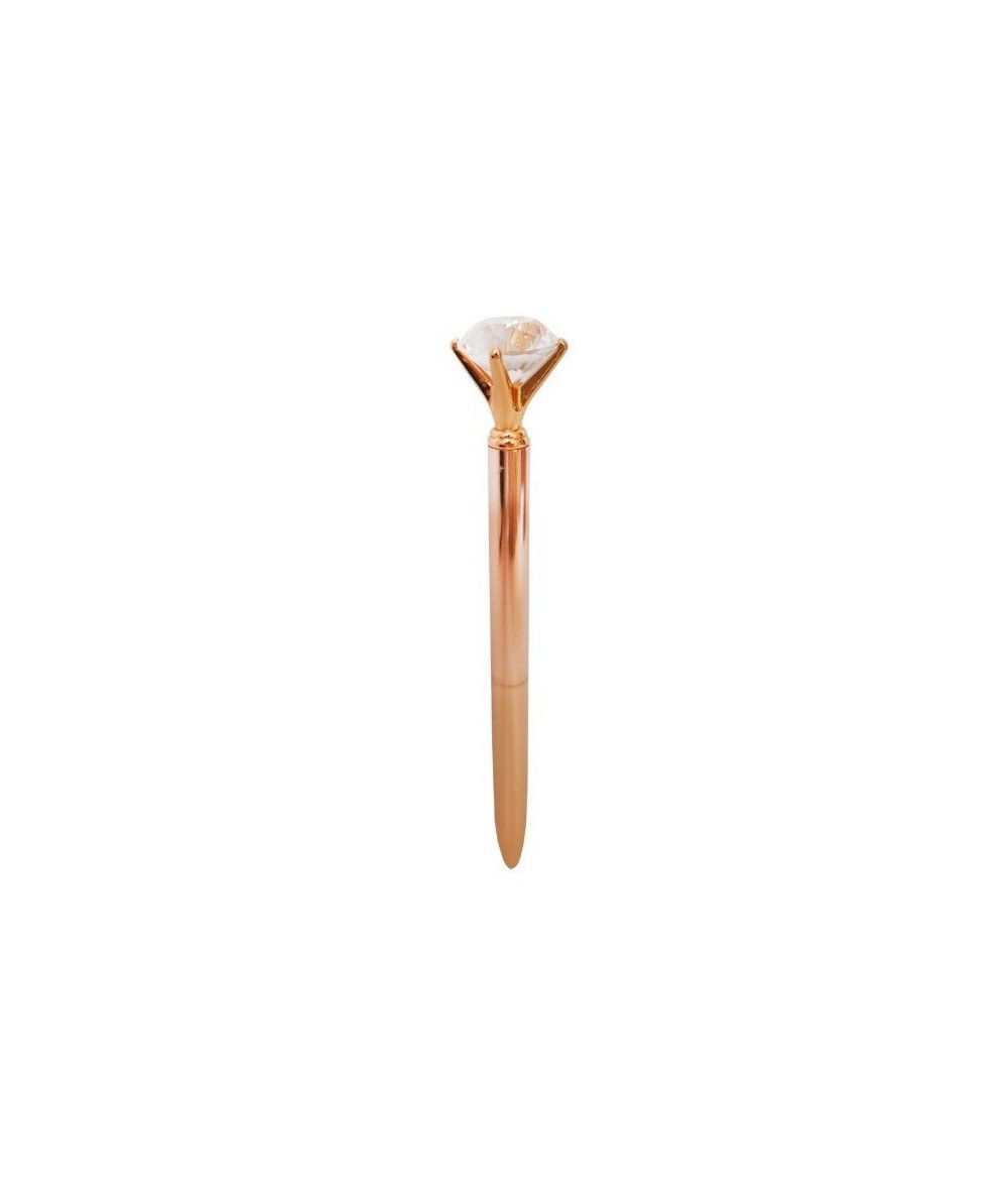 Złoty długopis metalowy z diamentami brylant INCOOD elegancki kobiecy