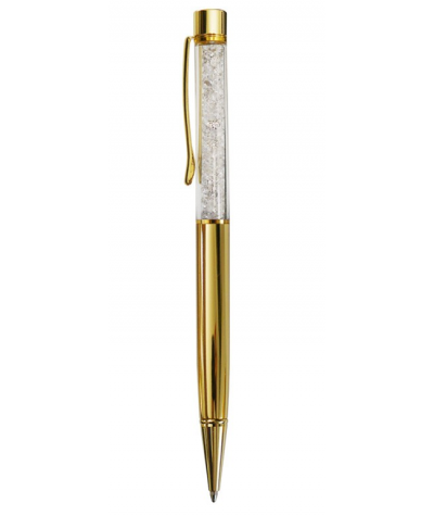 Złoty długopis kryształki gold INCOOD elegancki na prezent