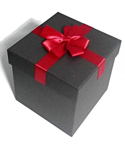 Zestaw pudełek prezentowych Rozette - 4 szt. sześciany brąz i czerwień