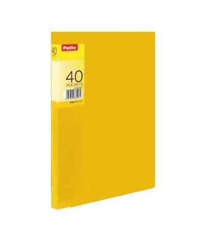 Teczka biurowa A4 z 40 koszulkami kieszonkami Patio żółta