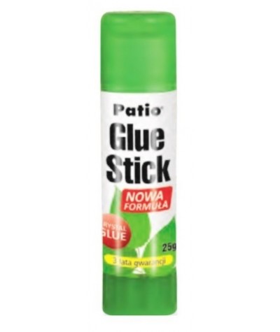 Klej w sztyfcie przezroczysty Crystal Glue Stick Patio 25g