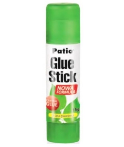Klej w sztyfcie przezroczysty Crystal Glue Stick Patio 15g