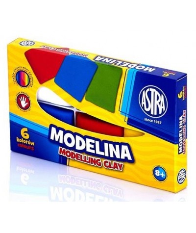 Modelina Astra 6 kolorów podstawowych dla dziecka kreatywna zabawa