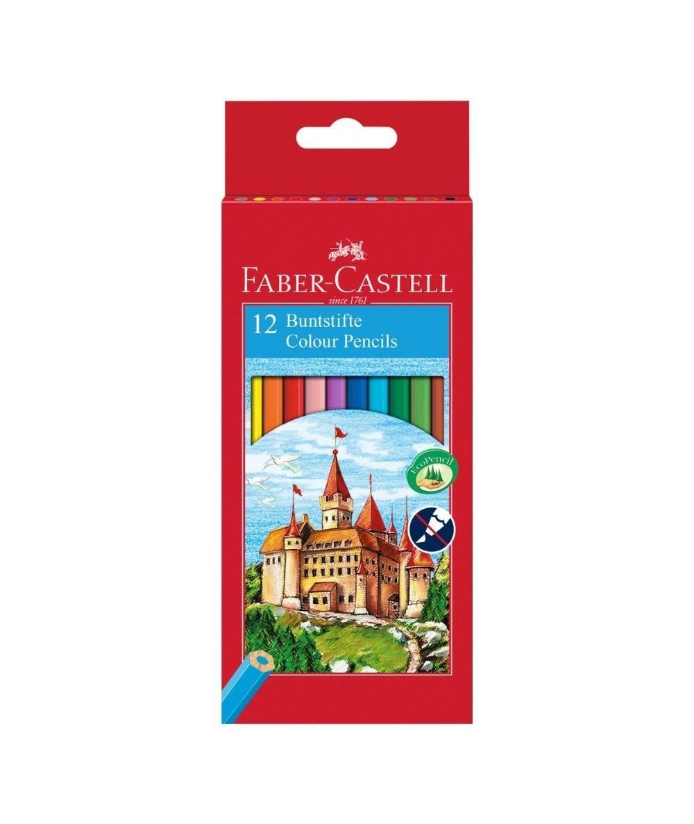 Kredki Faber-Castell 12 jaskrawych kolorów EcoPencil niemieckie