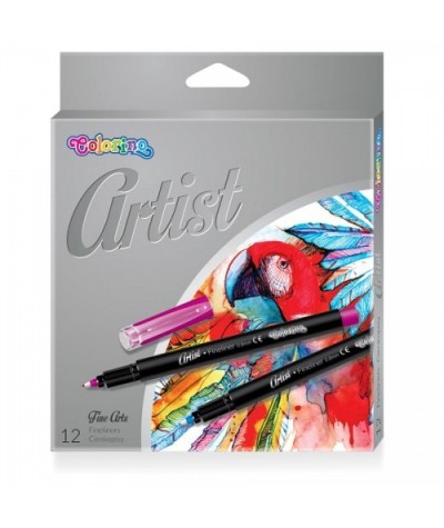 Cienkopisy Colorino Artist 12 kolorów do rysowania i kolorowania