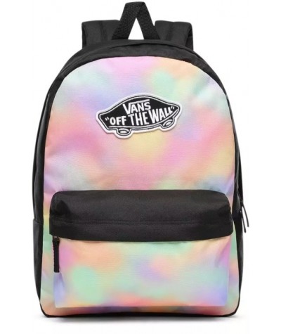 Plecak Vans tie-dye kolorowy Realm Aura Wash Black pastelowy 