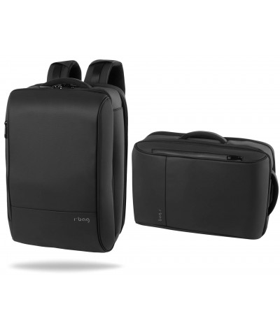 Plecak walizka elegancki na laptop 17" r-bag Torque Black czarny biznesowy