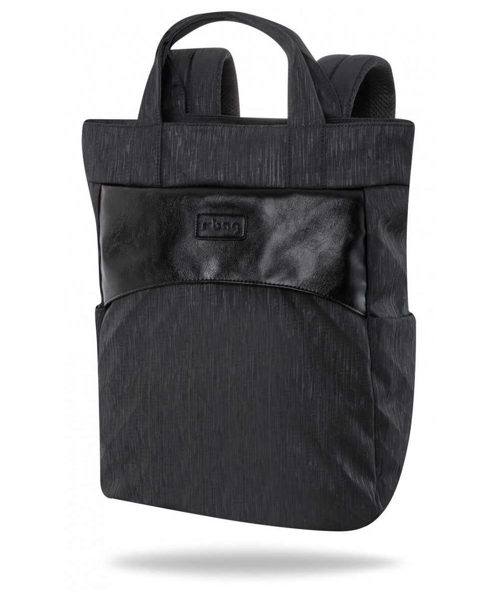 Plecak torba r-bag Handy Black modny czarny melanż na laptopa 13"