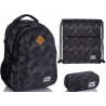 Zestaw szkolny plecak czarny HD-233 + piórnik HD-234 + worek HD-236 HASH