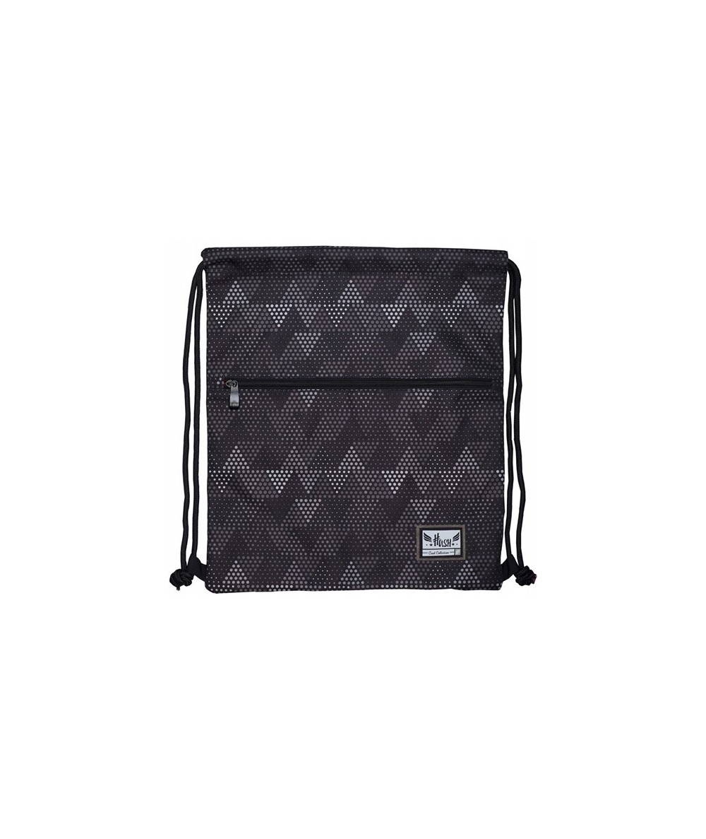 Modny plecak worek na plecy sportowy czarny w trójkąty Head HD-236