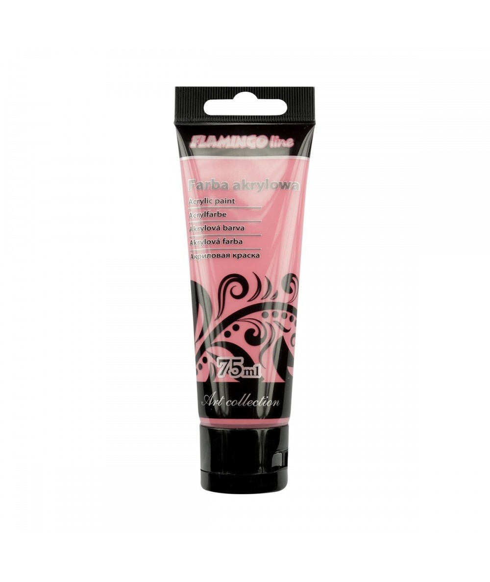 Farba akrylowa JASNOCZERWONA w tubie Flamingo Line 75ml ART COLLECTION