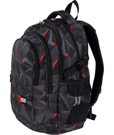 Czarny plecak dla chłopaka szkolny ST.RIGHT 3D BLACK ABSTRACTION BP01 4