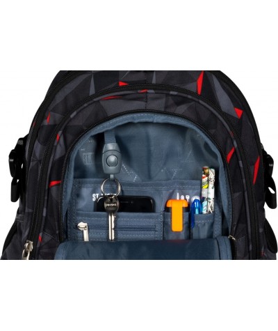 Czarny plecak dla chłopaka szkolny ST.RIGHT 3D BLACK ABSTRACTION BP01 7