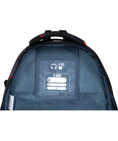 Czarny plecak dla chłopaka szkolny ST.RIGHT 3D BLACK ABSTRACTION BP01 9