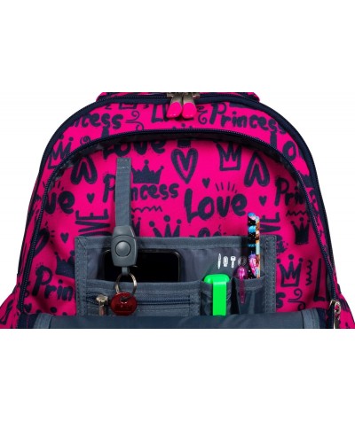 Plecak tornister na kółkach różowy dziewczęcy ST.RIGHT LOVE TB01 9