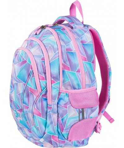 Plecak ST.RIGHT HOLO pastelowy dla dziewczyny trzykomorowy BP02 4