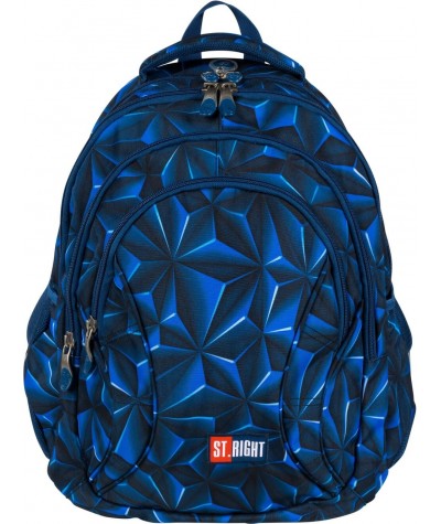 Niebieski plecak ST.RIGHT 3D NAVY ABSTRACTION BP02