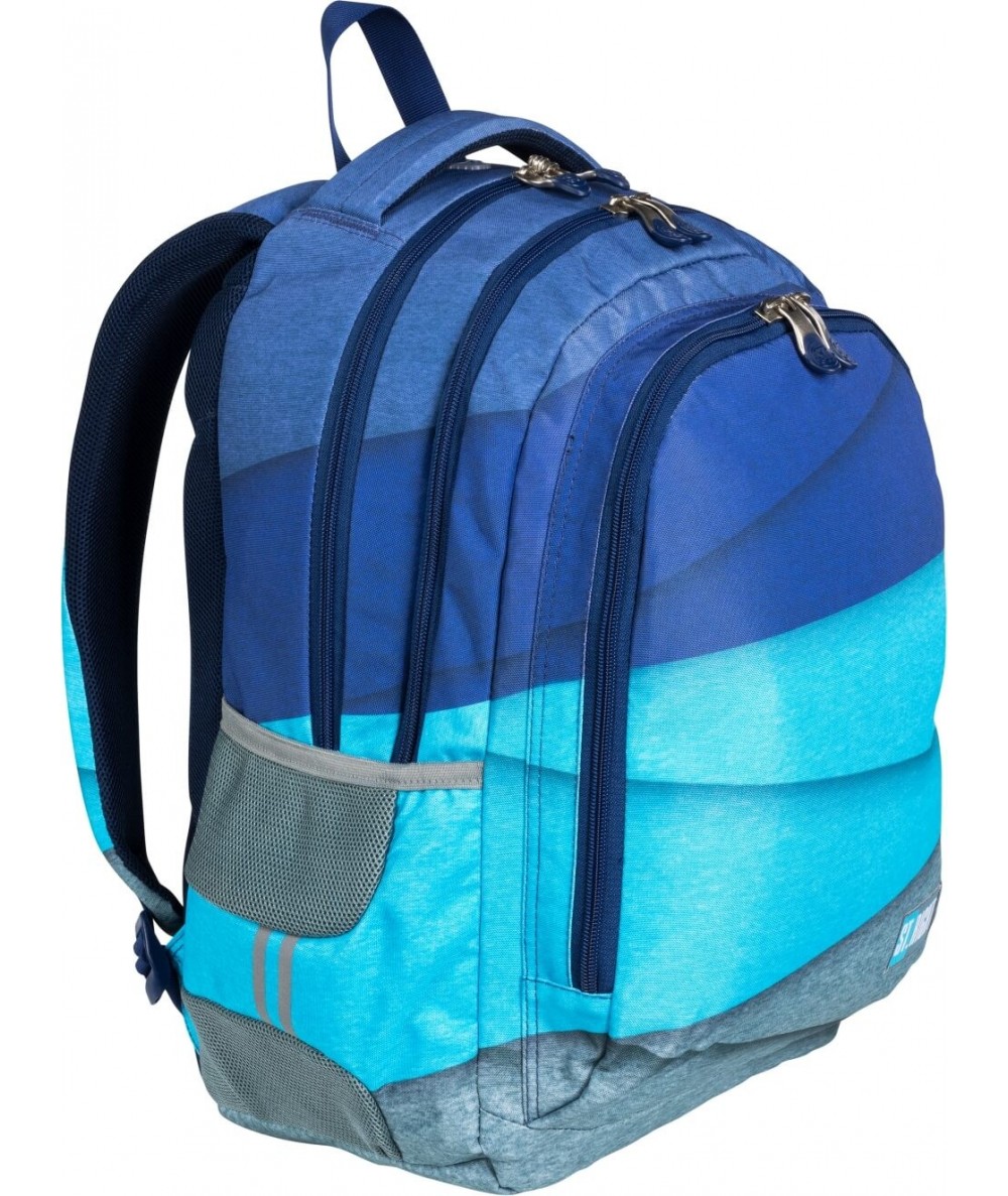 Plecak dla nastolatków ST.RIGHT MELANGE STRIPES niebieski w paski BP57