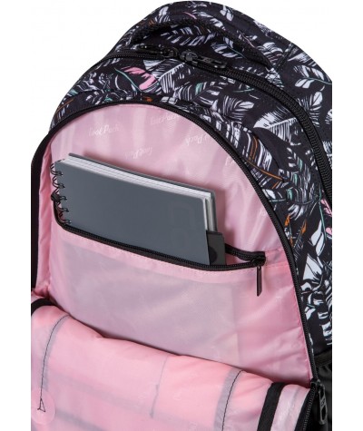 Plecak w piórka damski szkolny modny CoolPack Light Noir 2020 CZARNY 6