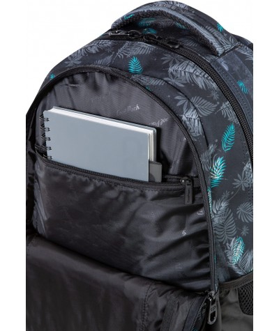 Modny plecak z liście do szkoły CoolPack Black Forest CZARNY B2S 2020 6