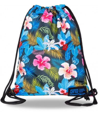 Plecak worek CoolPack  CHINA ROSE kolorowe kwiaty SOLO L CP