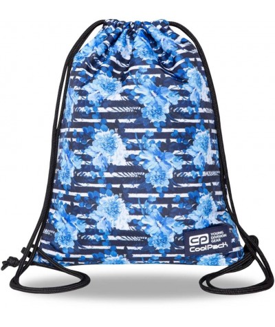 Plecak worek CoolPack BLUE MARINE niebieski w kwiaty SOLO L CP