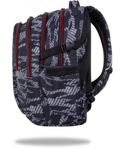 Czarny plecak szkolny CoolPack Topo Red C02184