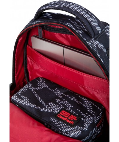 Plecak dla chłopaka do szkoły CoolPack Topo Red CZARNY B2S 2020 5